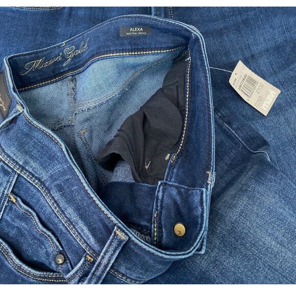 Mavi Gold Women's Alexa Mid Rise Skinny Jeans In Gold Deep Tencel 27 NWT - Picture 5 of 6